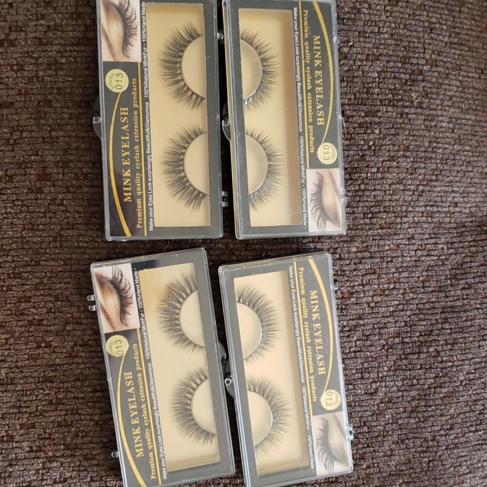 4 pairs of false mink eyelashes